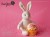 Knitted White Bunny Baby Rattle