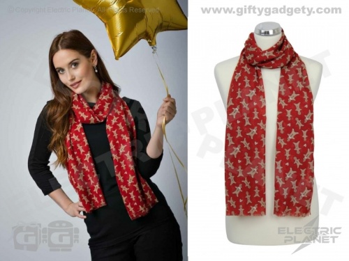 Gingerbread Man Print Scarf