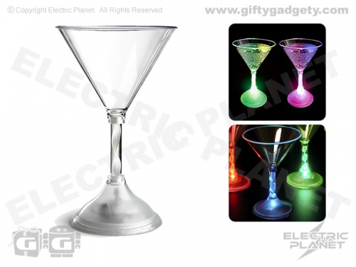 Light-Up LED Martini Cocktail Glass