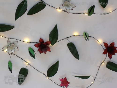 Handmade Metal Clematis Stringlights