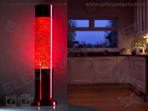 Nova Red Glitter Lamp