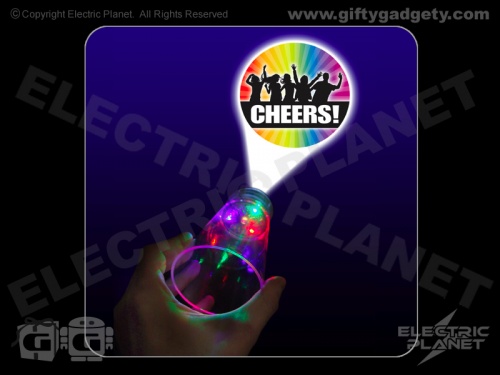 Cheers Flashing LED Glass