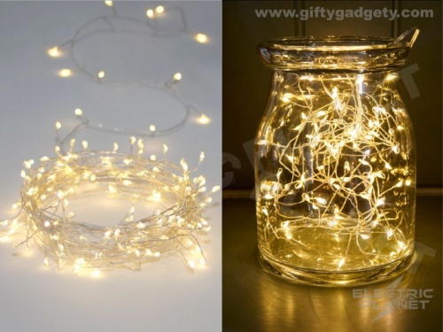 Silver Cluster Lights - Battery