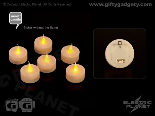 Smart Candle Safe Flame LED Tealights x 6