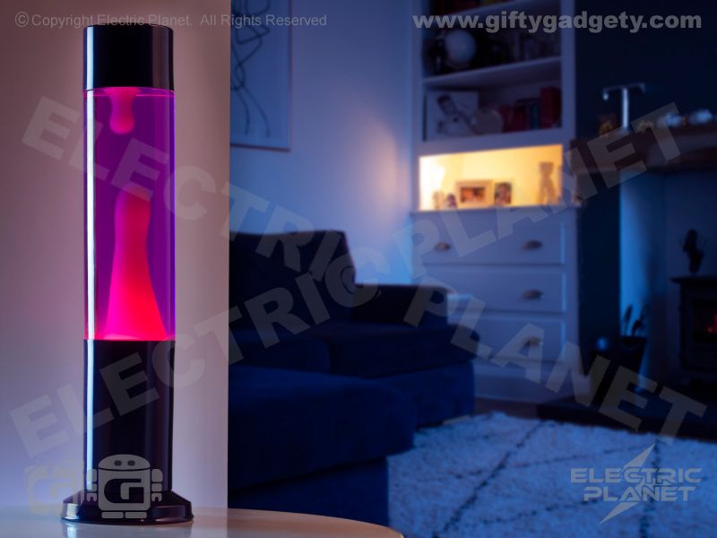 14.5 Inch Purple & Black Lava Lamp By Toy Joy - Retro Mood Lighting
