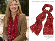 Peony Robin Print Scarf