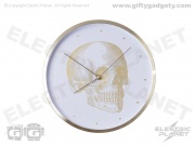 Gold Skull Wall Clock