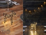 Brown Wire LED Reindeer - 16cm