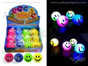 Flashing Smiley Bouncy Balls x 12