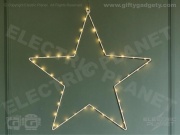 White Outline LED Star