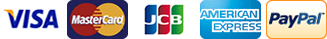 We accept VISA, MasterCard, JCB, American Express and PayPal